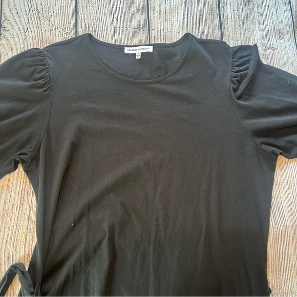 Rebecca Minkoff Josephine Black Ruffled Mini Wrap Tie‎ Dress Women’s Size XL - Picture 7 of 11